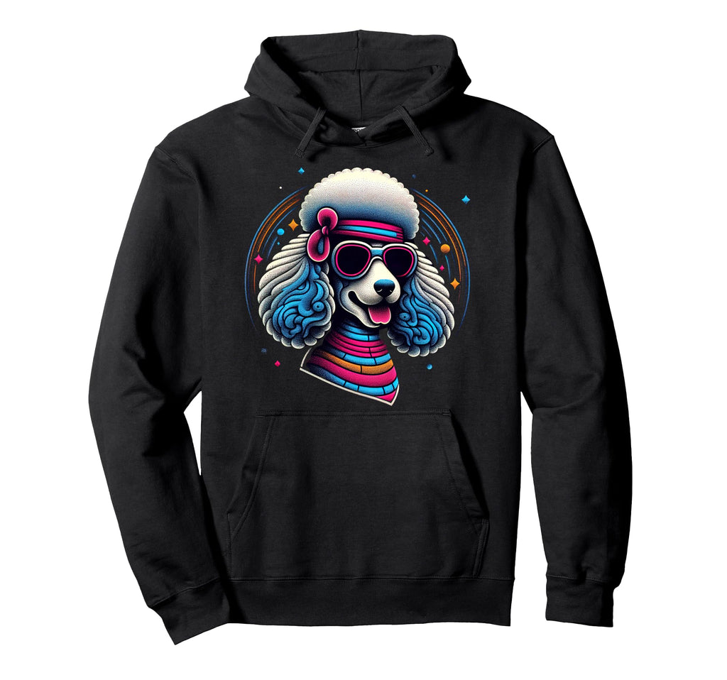 Fun Disco Poodle Groovy Poodle Dog Hoodie - Casual Everyday Wear Unisex - T-Shirt, Sweatshirt, Hoodie