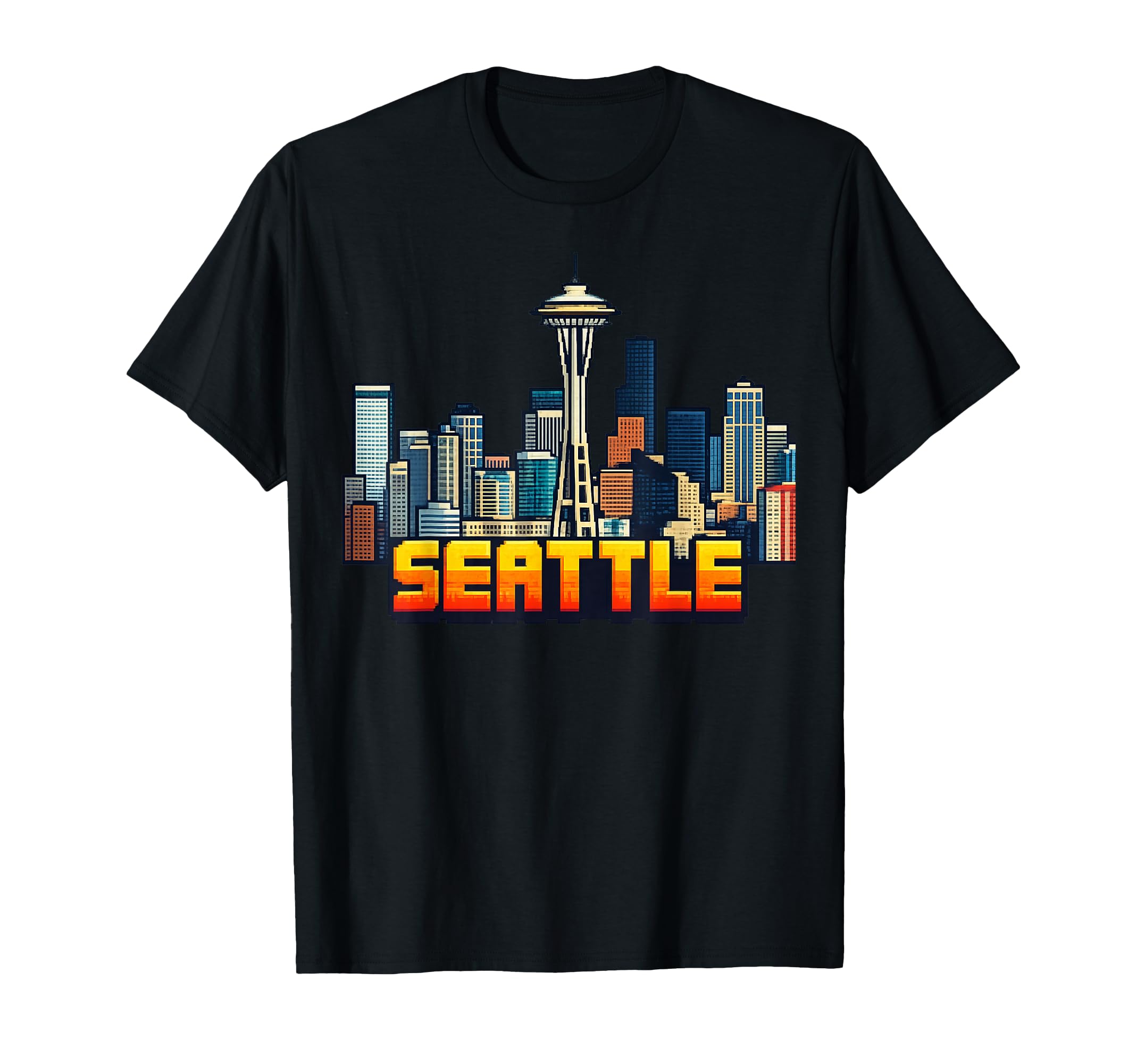 Seattle 8 Bit Video Arcade Gamer T-Shirt - Aesthetic Graphic Men Women - T-Shirt, Sweatshirt, Hoodie