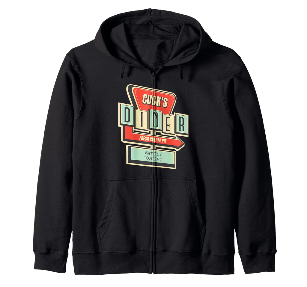 Cucks Diner Funny Cuckold Hotwife Sweatshirt - Streetwear Style Unisex - T-Shirt, Sweatshirt, Hoodie