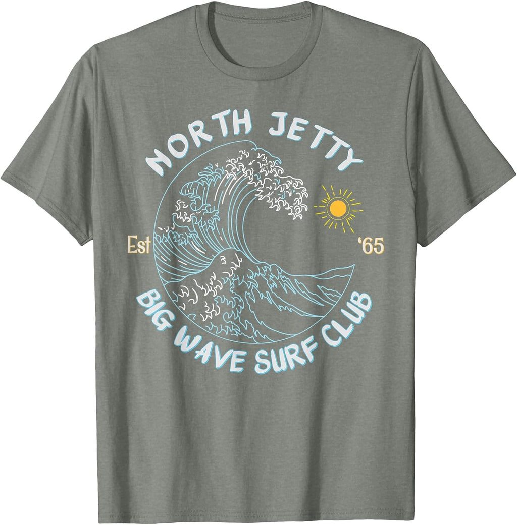 North Jetty Beach Big Wave Surf Club - Adult & Kids T-Shirts, Sweatshirts & Hoodies apparel design preview 1