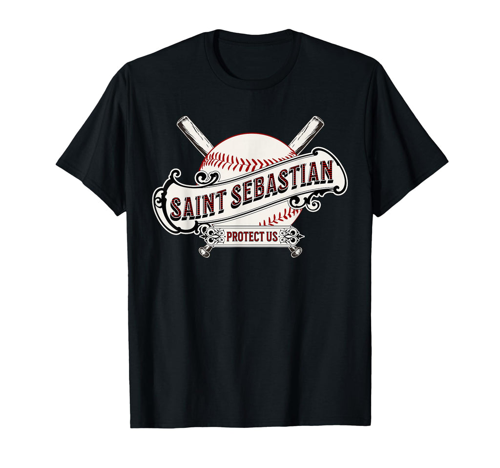 St Sebastian Patron Saint Baseball T-Shirt - Unique Graphic for Adults - T-Shirt, Sweatshirt, Hoodie
