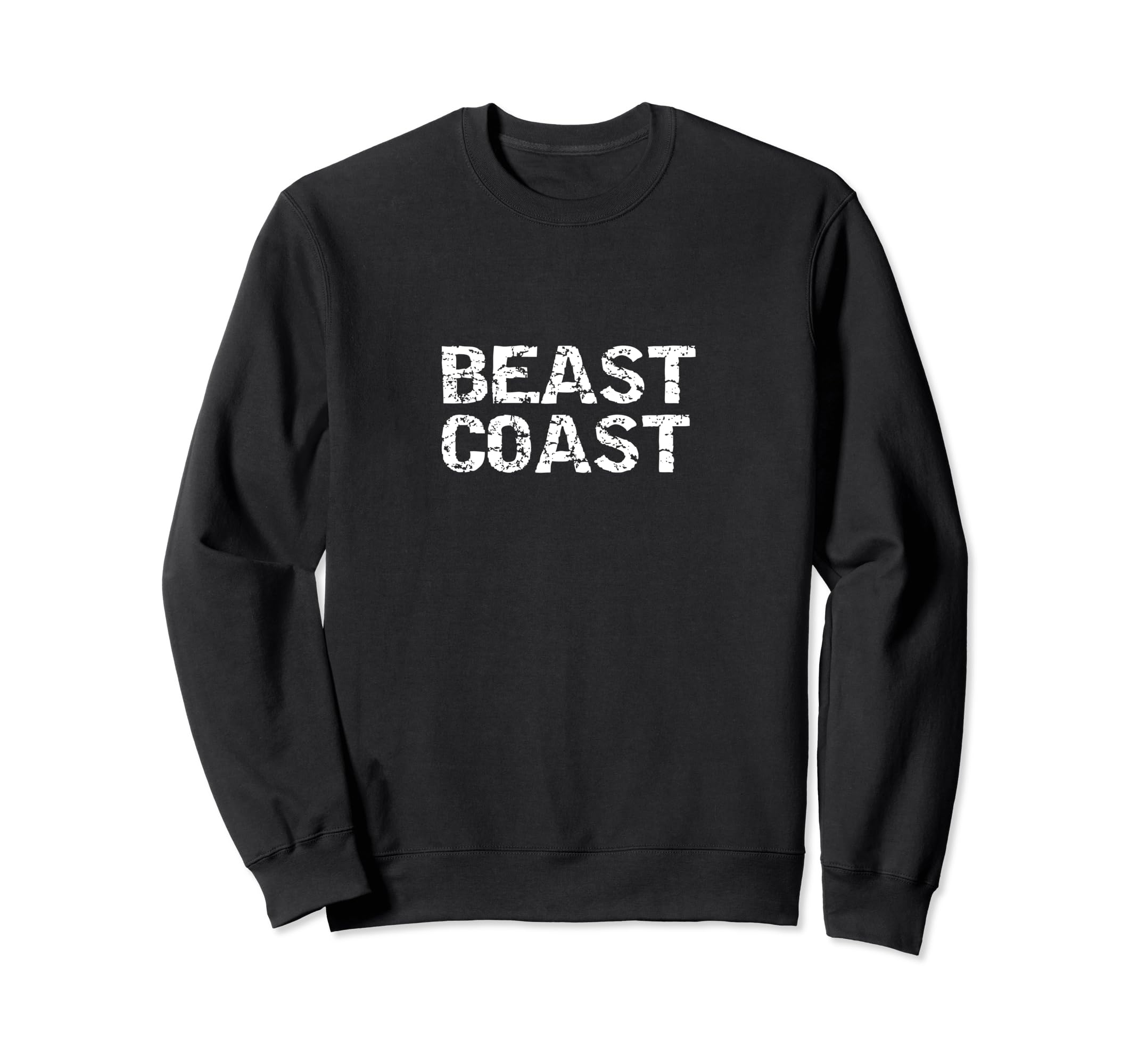 East Coast Beast Coast Distressed Sweatshirt - Graphic Print Unisex - T-Shirt, Sweatshirt, Hoodie