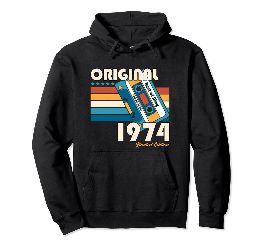 50Th Birthday May 1974 Cassette Gifts Hoodie - Novelty Apparel for Adults - T-Shirt, Sweatshirt, Hoodie