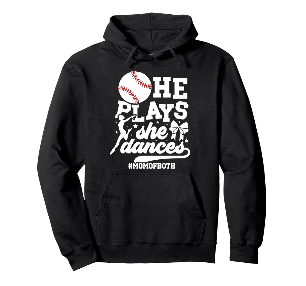 Mom Both Baseball And Dance Mom Dancing Hoodie - Graphic Print Men Women - T-Shirt, Sweatshirt, Hoodie