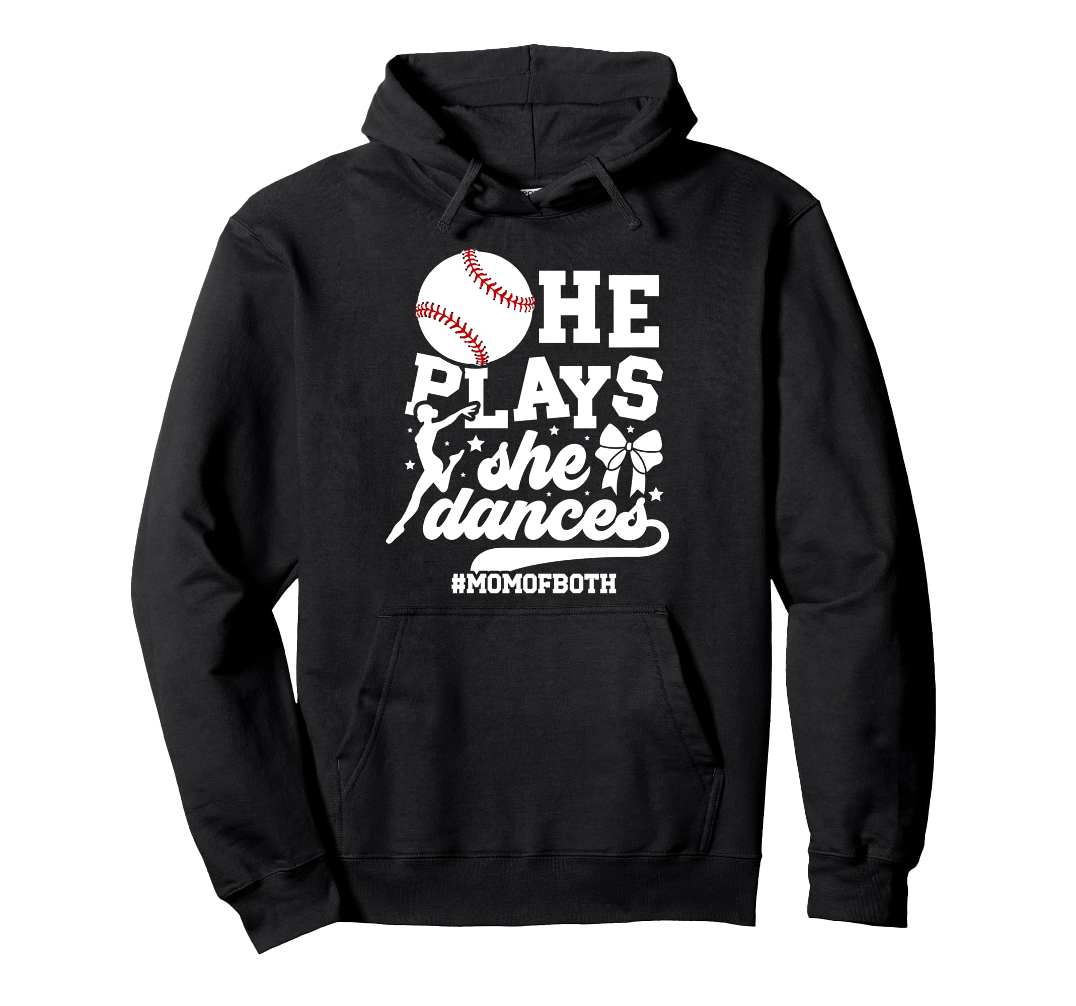 Mom Both Baseball And Dance Mom Dancing Hoodie - Graphic Print Men Women - T-Shirt, Sweatshirt, Hoodie