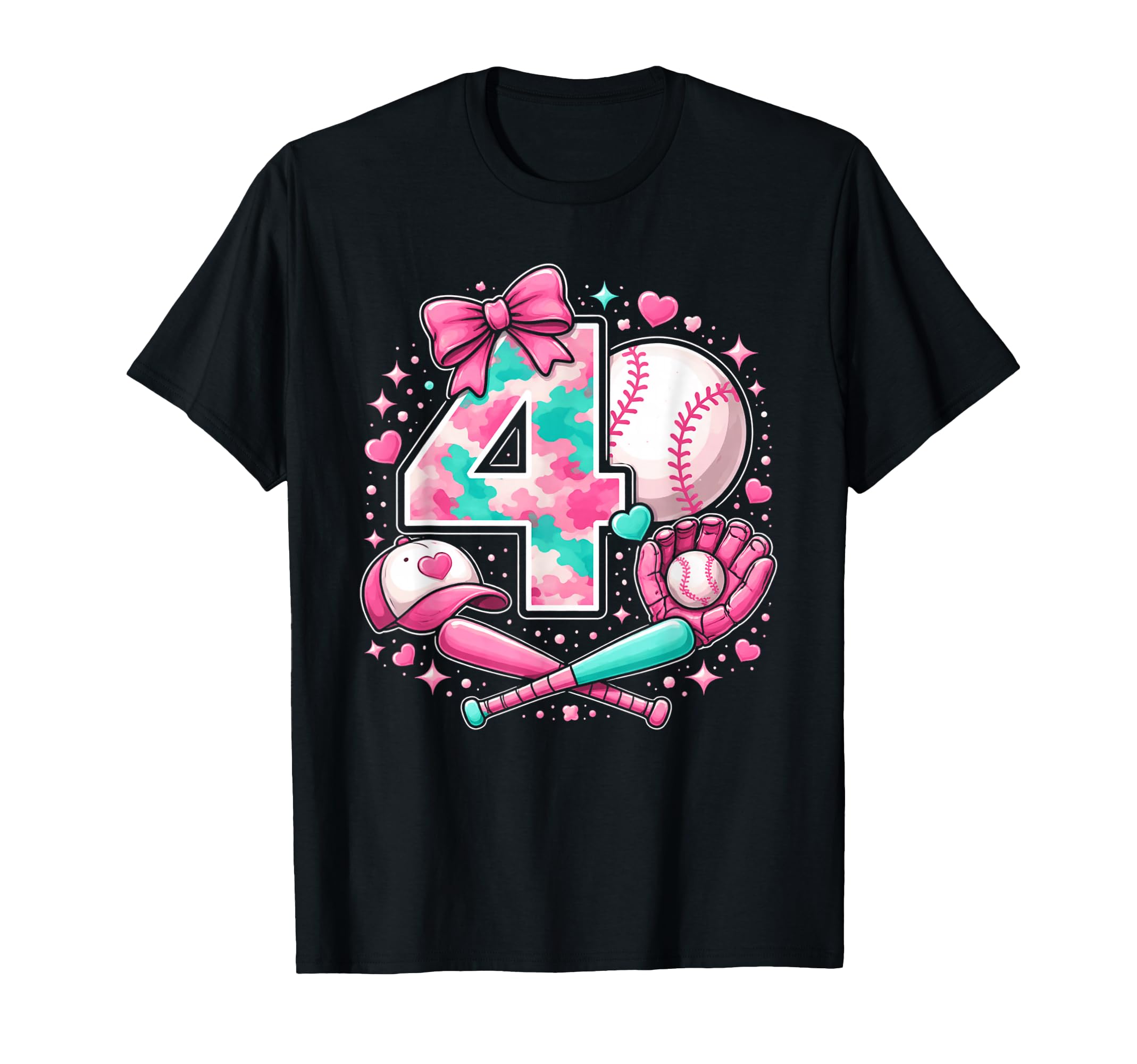 Baseball 4Th Birthday Celebration T-Shirt - Fun Novelty Design Unisex - T-Shirt, Sweatshirt, Hoodie