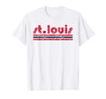 St Louis Three Stripe Weathered T-Shirt - Streetwear Style Unisex - T-Shirt, Sweatshirt, Hoodie