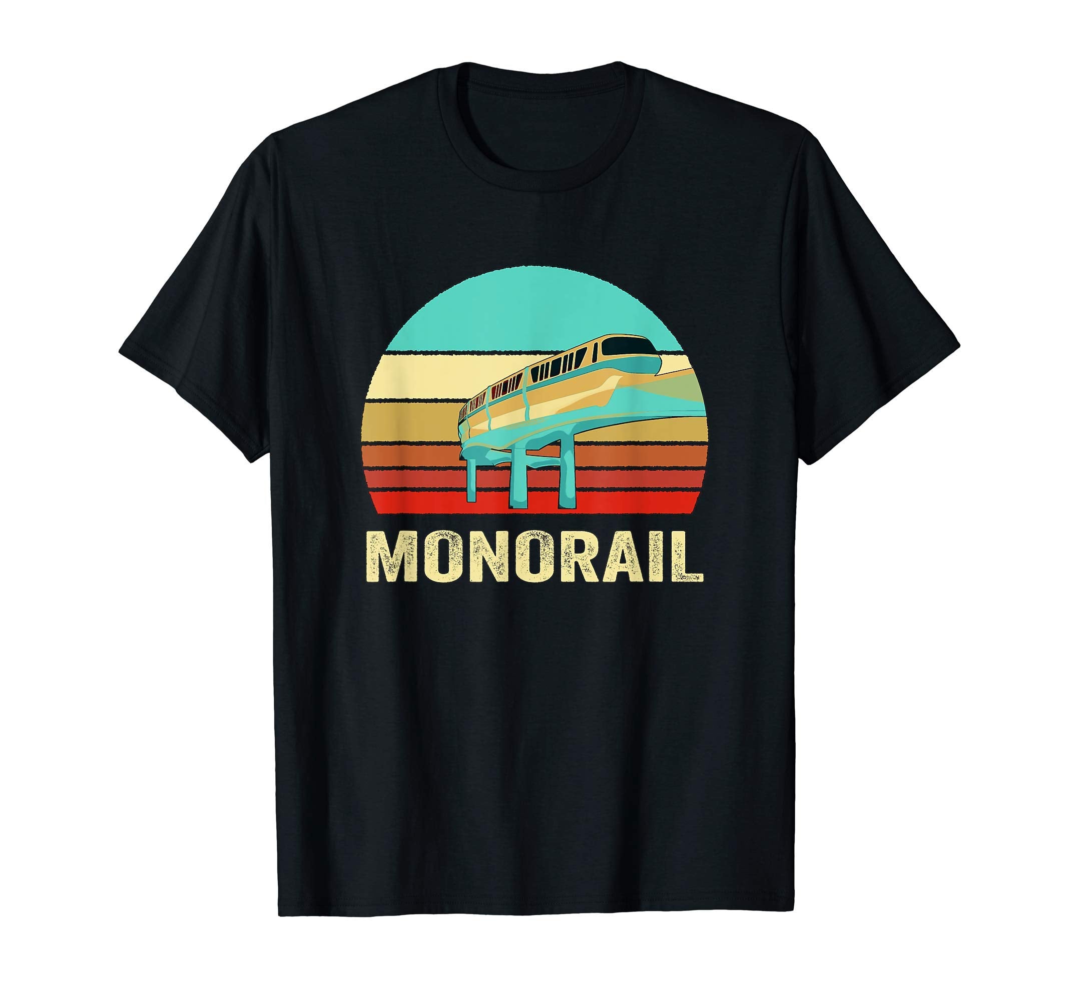 Sunset Monorail T-Shirt - Fun Novelty Design for Adults - T-Shirt, Sweatshirt, Hoodie