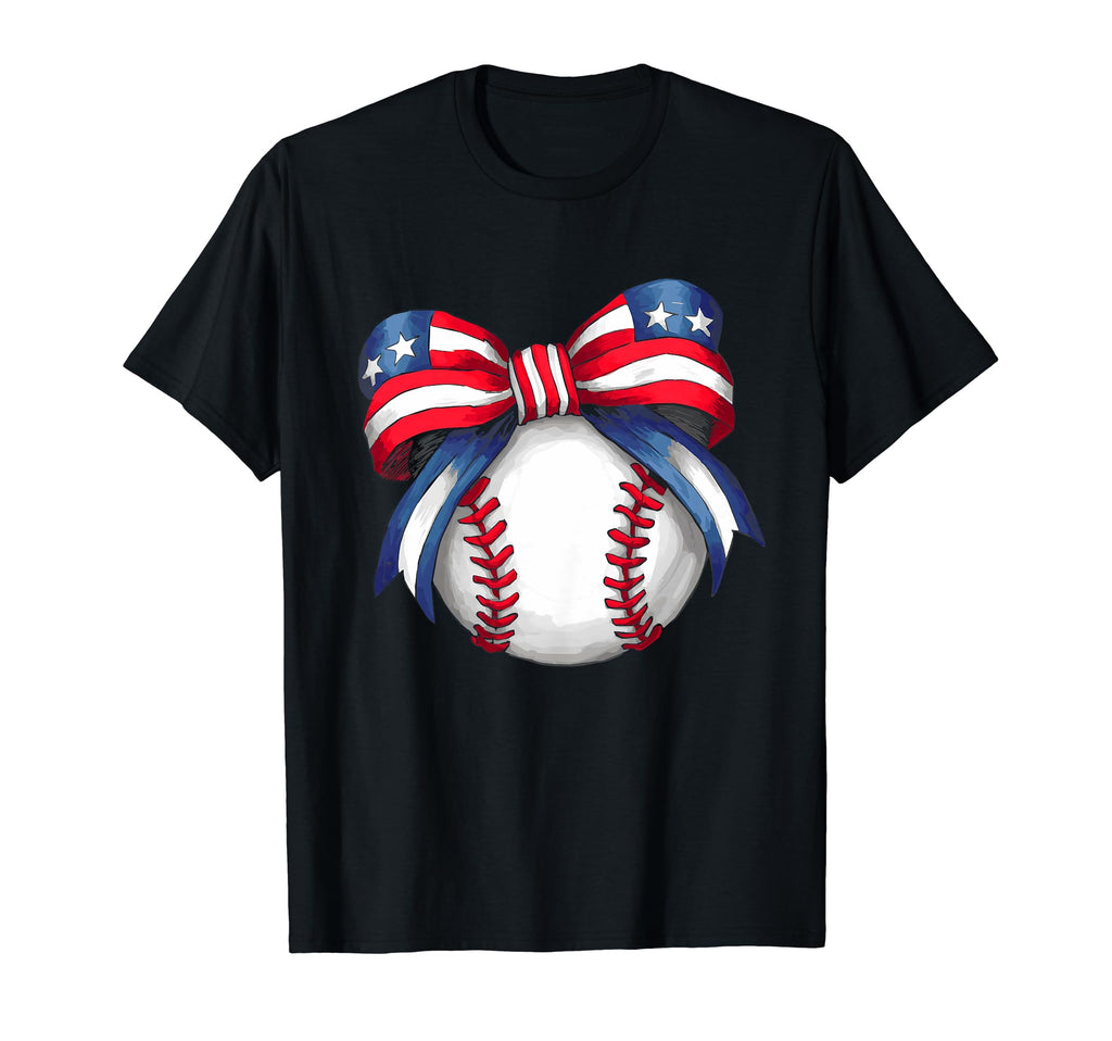 4Th July Baseball Coquette Patriotic Mama T-Shirt - Unique Graphic Unisex - T-Shirt, Sweatshirt, Hoodie