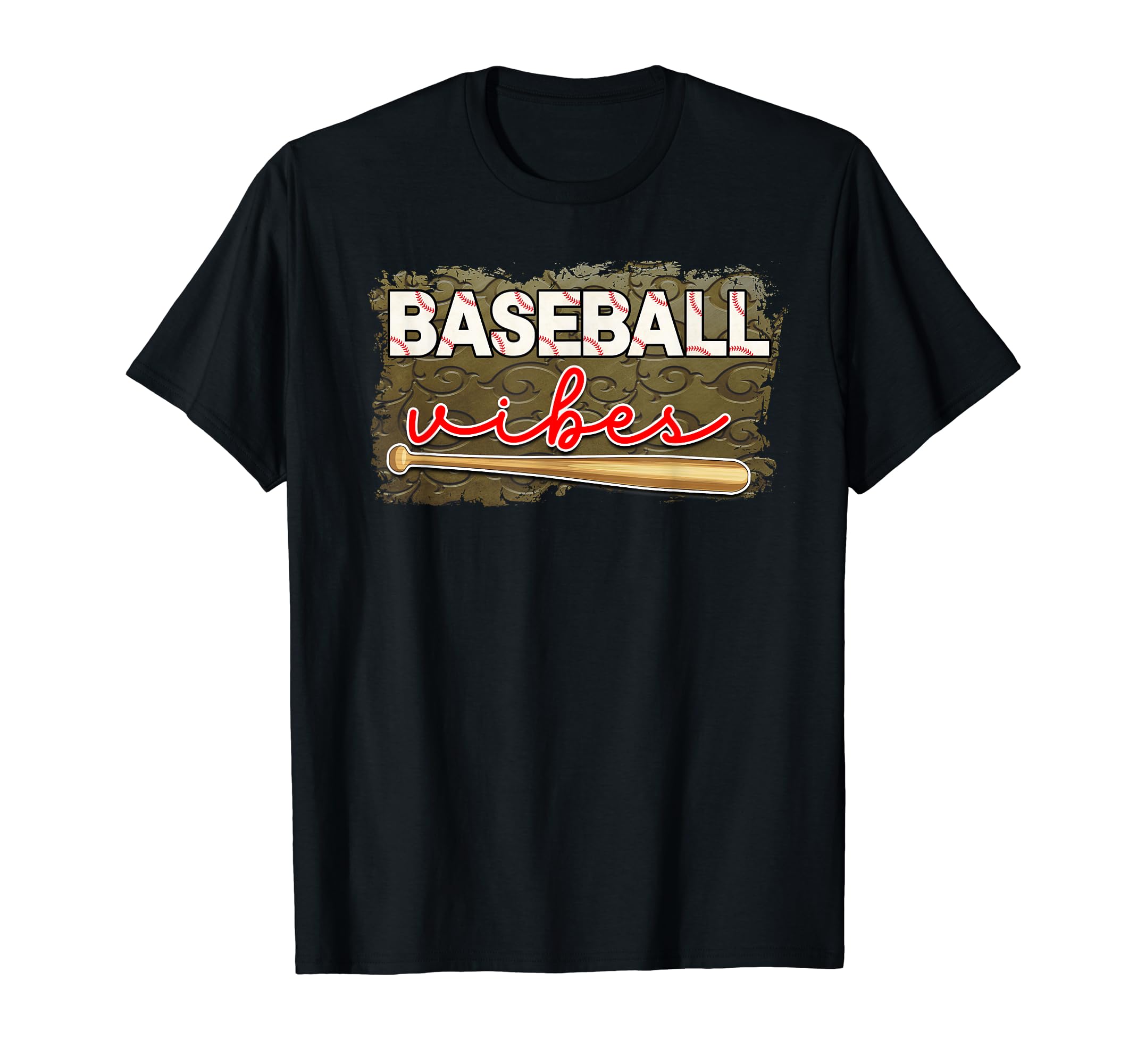 Baseball Vibes Is Baseball Mom Is T-Shirt - Custom Art Print for Adults - T-Shirt, Sweatshirt, Hoodie