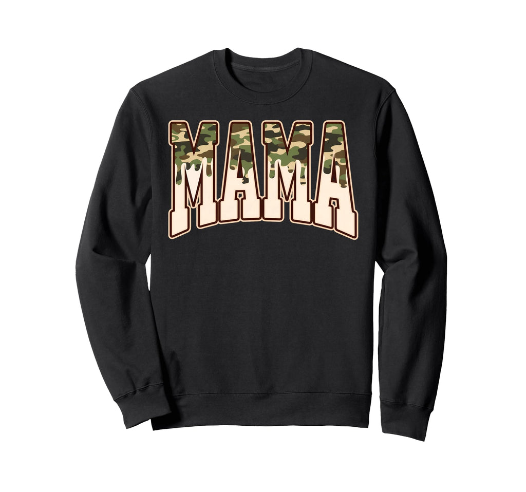 Mama Baseball Ice Cream Camo Sweatshirt - Aesthetic Graphic for Adults - T-Shirt, Sweatshirt, Hoodie