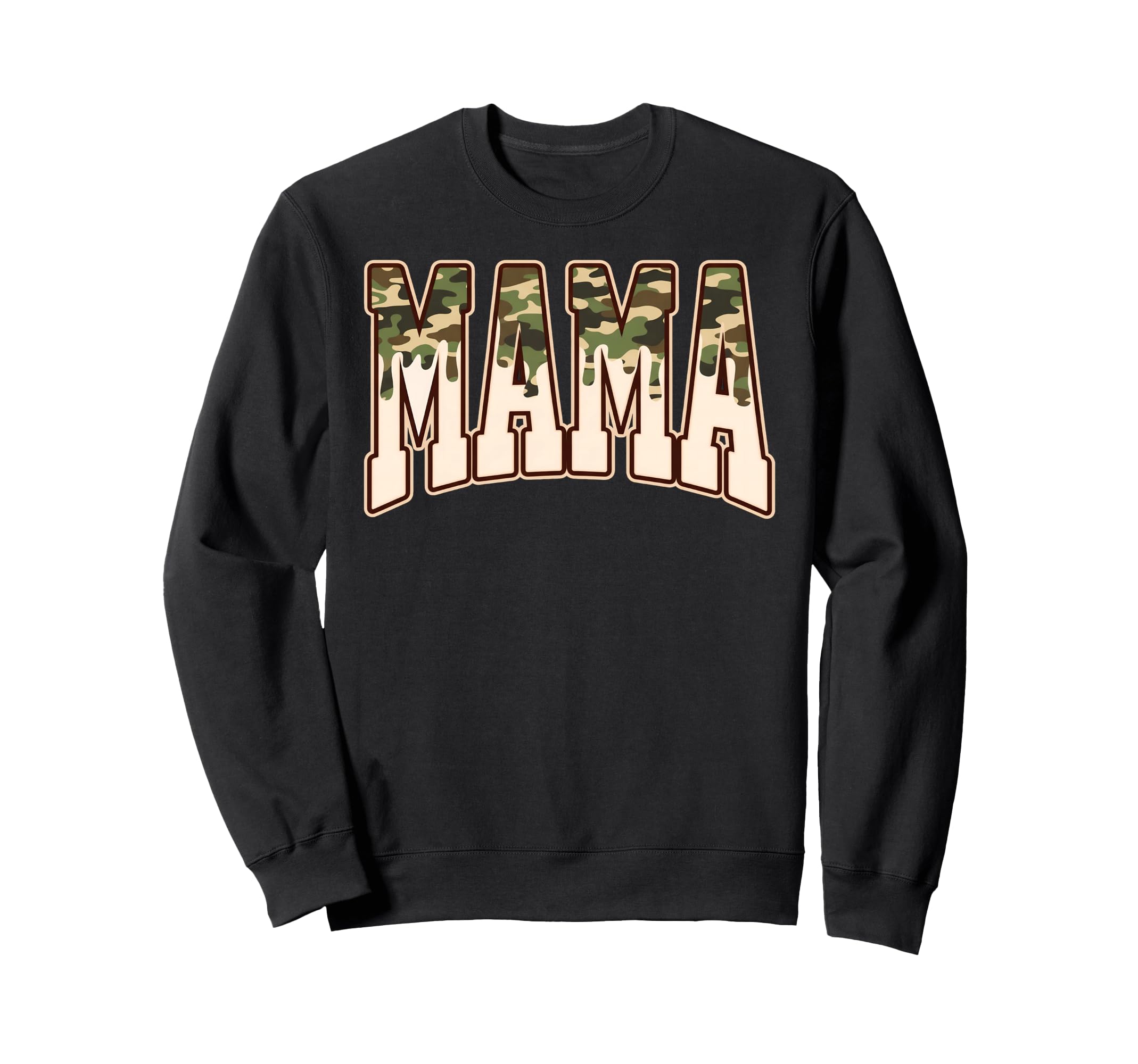 Mama Baseball Ice Cream Camo Sweatshirt - Aesthetic Graphic for Adults - T-Shirt, Sweatshirt, Hoodie