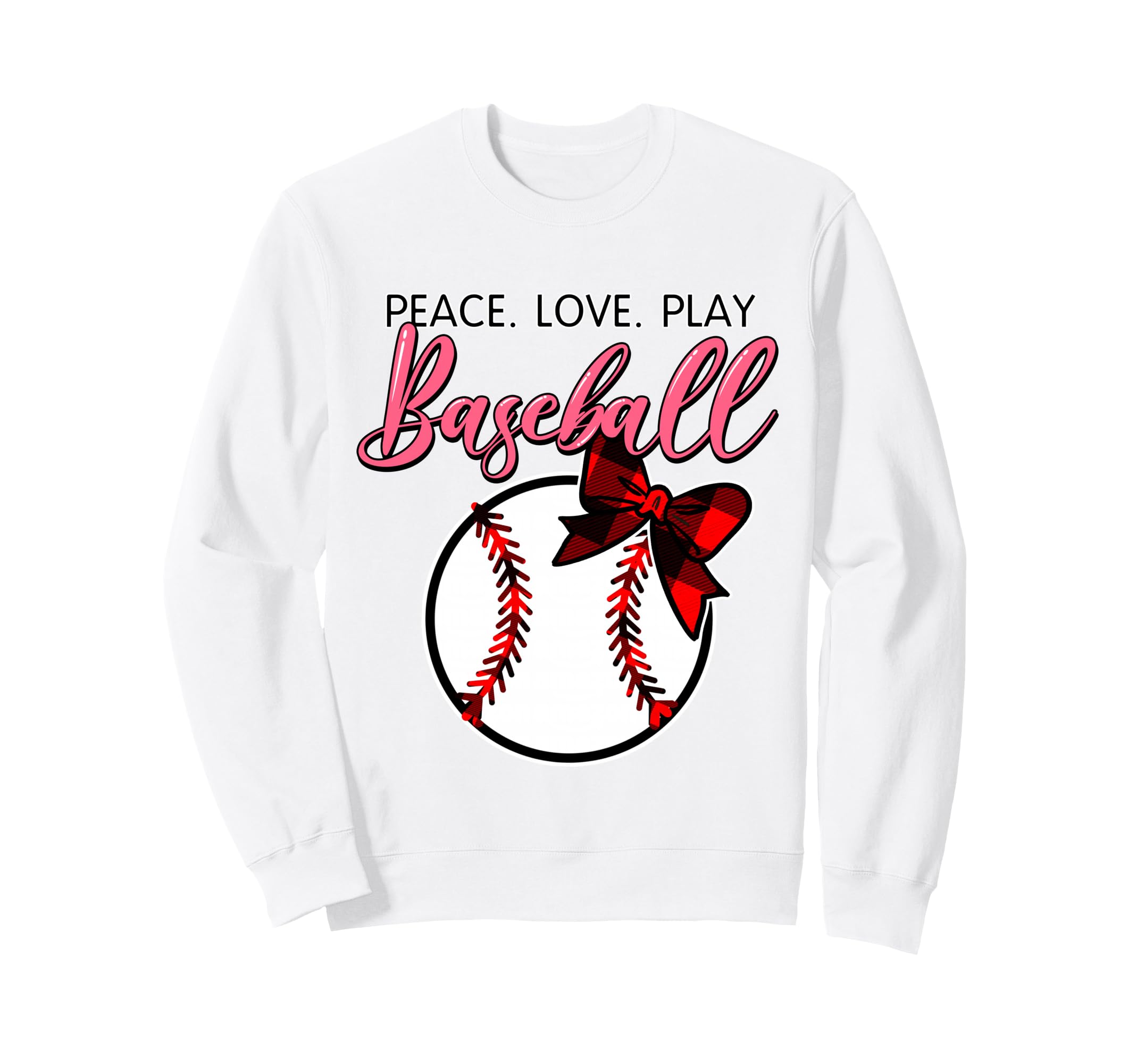 Baseball Peace Love Play Baseball Mom Sweatshirt - Trendy Graphic Unisex - T-Shirt, Sweatshirt, Hoodie