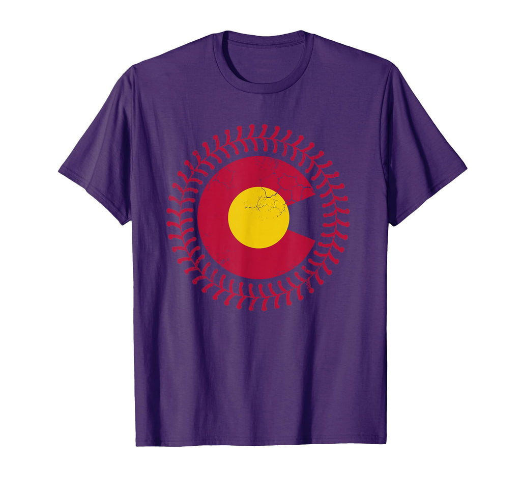 Colorado State Flag Baseball T-Shirt - Fun Novelty Design Men Women - T-Shirt, Sweatshirt, Hoodie