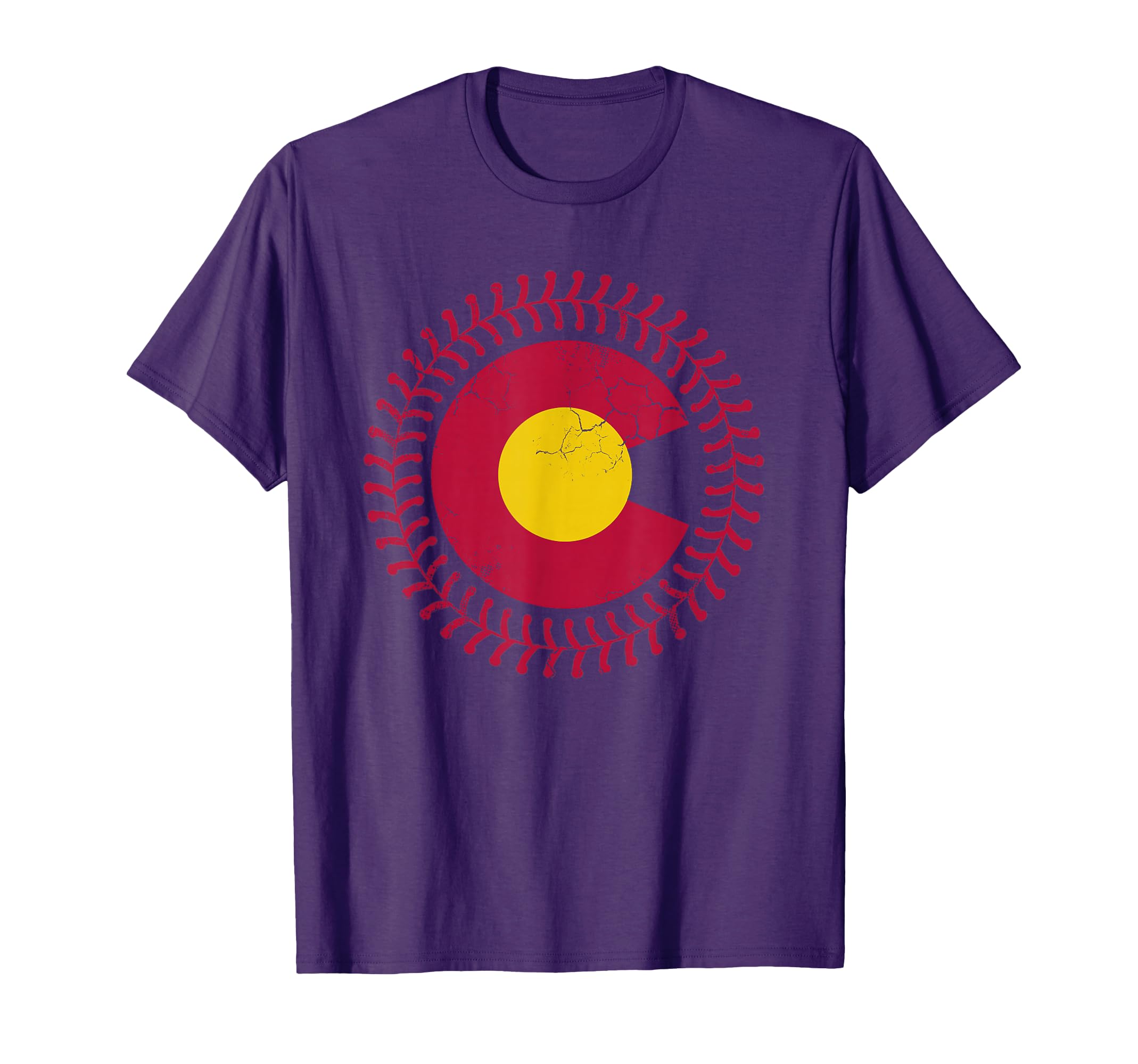 Colorado State Flag Baseball T-Shirt - Fun Novelty Design Men Women - T-Shirt, Sweatshirt, Hoodie