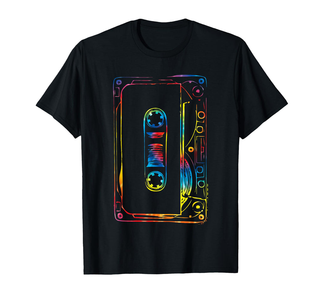 Tie Dye Mixtape 80S Blank Cassette T-Shirt - Aesthetic Graphic Men Women - T-Shirt, Sweatshirt, Hoodie