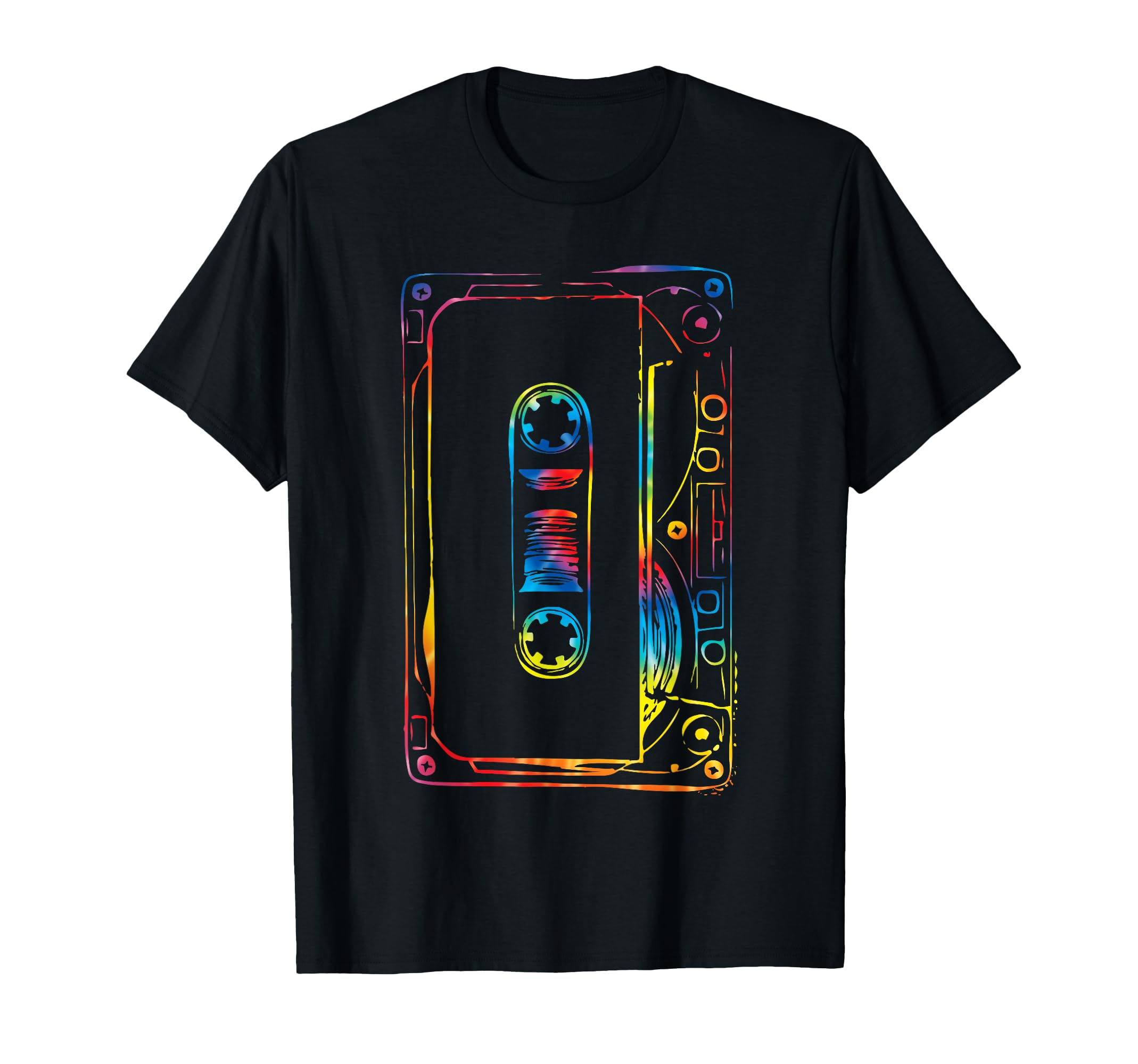 Tie Dye Mixtape 80S Blank Cassette T-Shirt - Aesthetic Graphic Men Women - T-Shirt, Sweatshirt, Hoodie