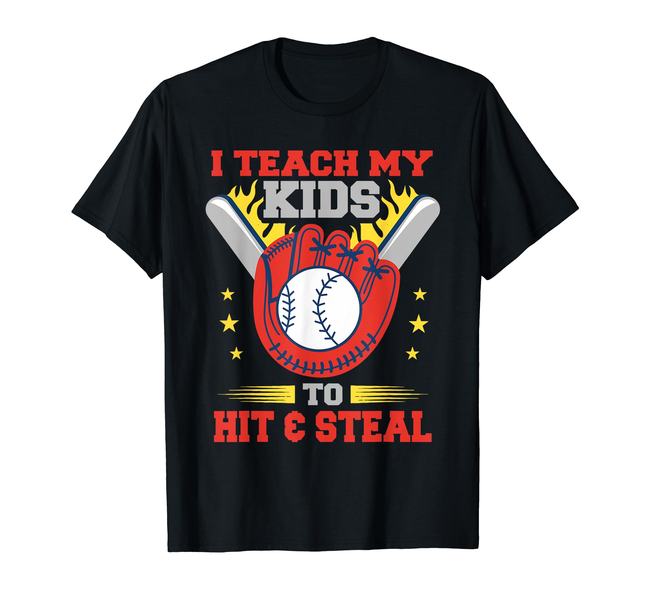 Baseball Father Fathers Day Gift T-Shirt - Casual Everyday Wear Men Women - T-Shirt, Sweatshirt, Hoodie
