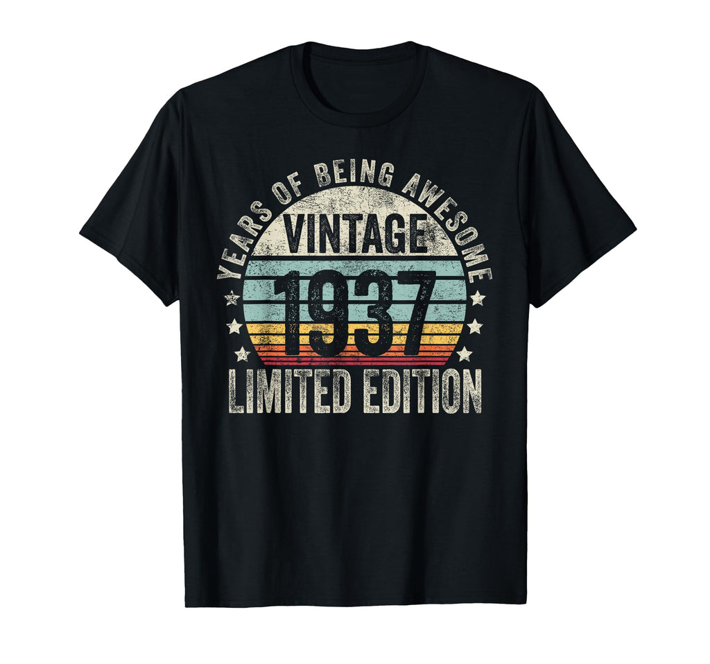 1937 T Shirts Funny 1937 Birthday T-Shirt - Trendy Graphic Men Women - T-Shirt, Sweatshirt, Hoodie