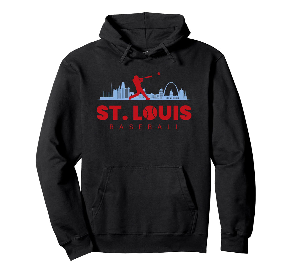 St Louis Baseball Minimalist Baseball Hoodie - Streetwear Style for Adults - T-Shirt, Sweatshirt, Hoodie