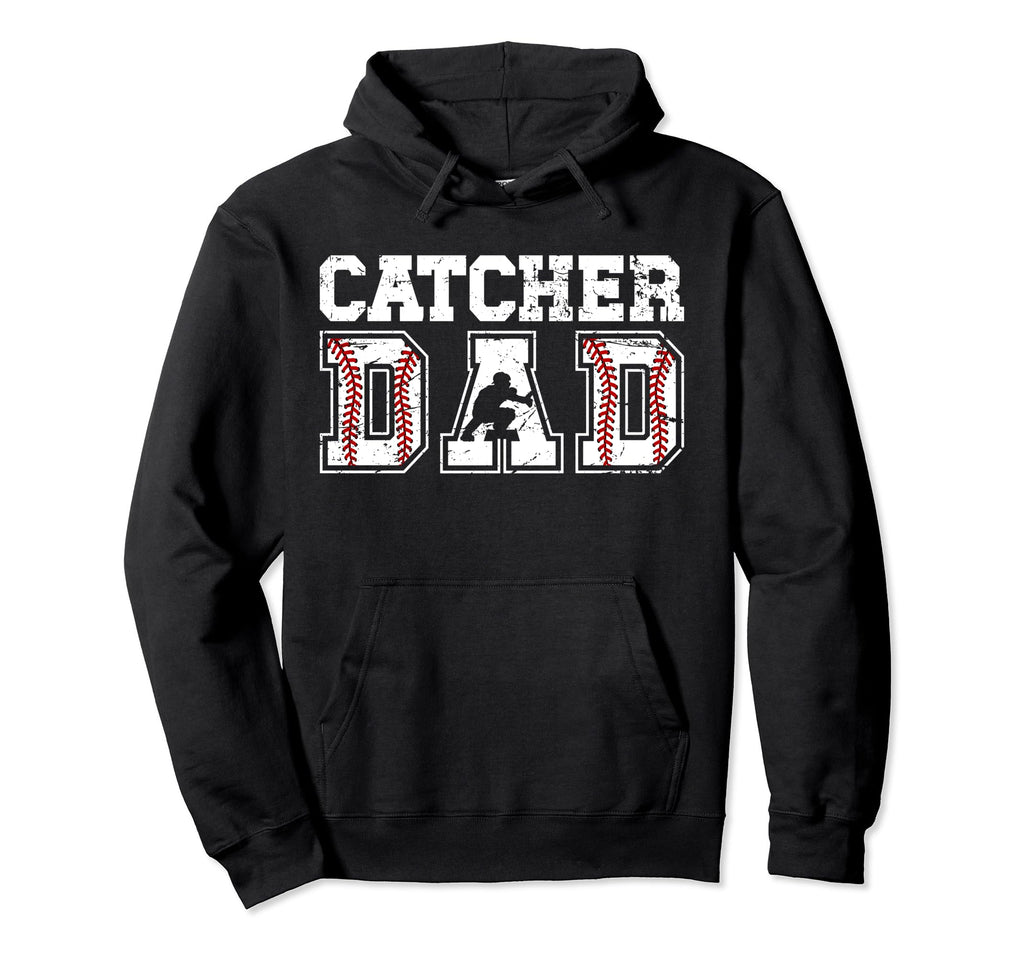 Baseball Catcher Dad Baseball Catcher Hoodie - Minimalist Print for Adults - T-Shirt, Sweatshirt, Hoodie