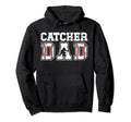 Baseball Catcher Dad Baseball Catcher Hoodie - Minimalist Print for Adults - T-Shirt, Sweatshirt, Hoodie