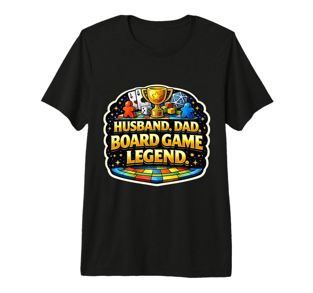 Husband Dad Boardgame Legend Fathers Day T-Shirt - Novelty Apparel Unisex - T-Shirt, Sweatshirt, Hoodie