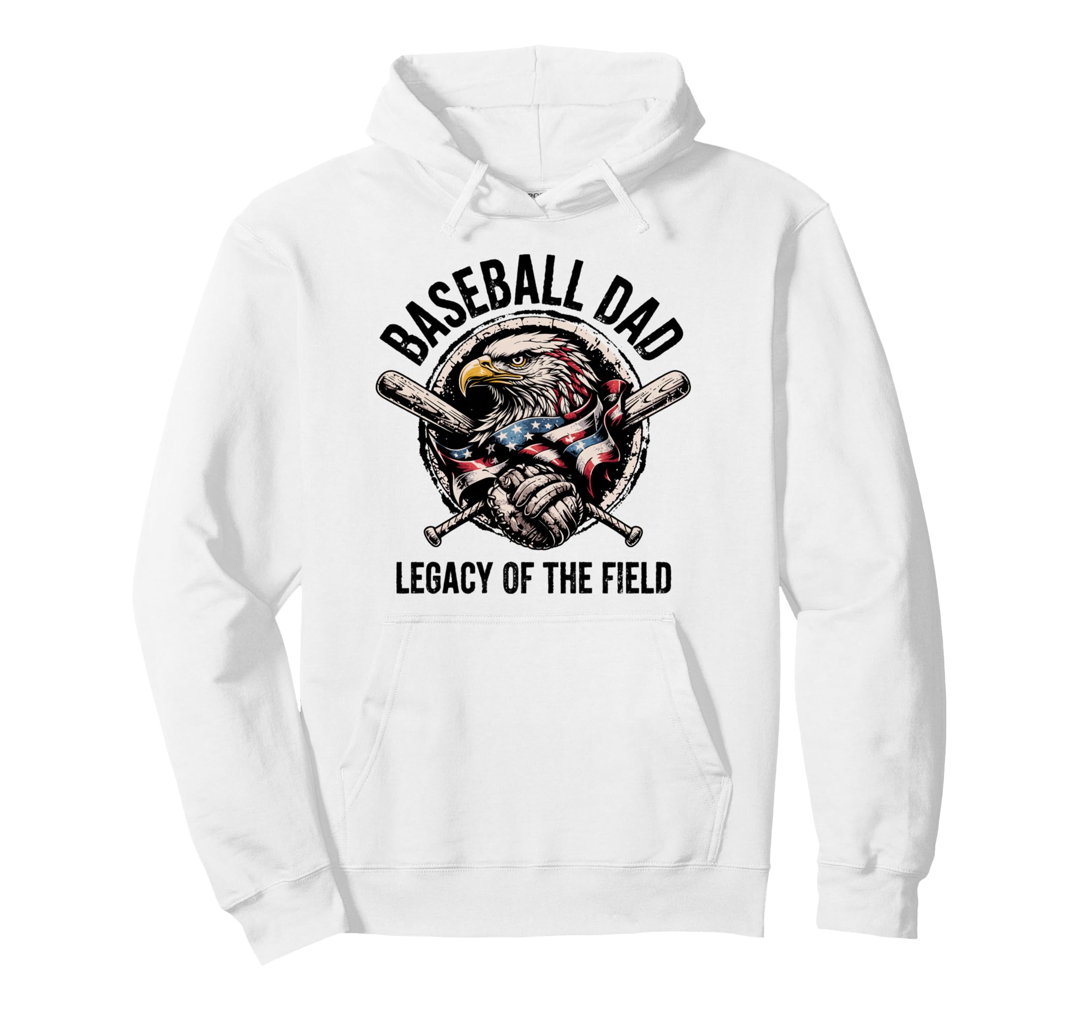 Patriotic Baseball Father Baseball Dad Hoodie - Unique Graphic for Adults - T-Shirt, Sweatshirt, Hoodie