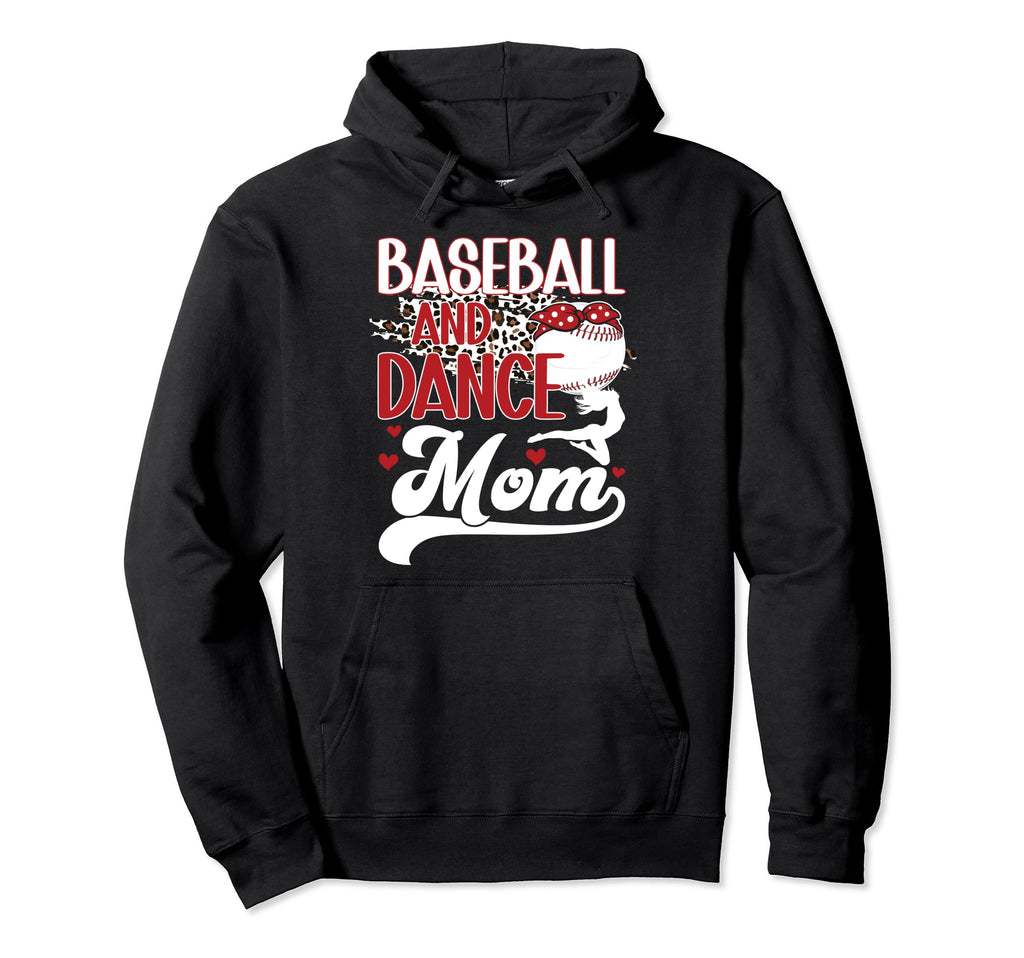 Baseball And Dance Mom Leopard Hoodie - Casual Everyday Wear Men Women - T-Shirt, Sweatshirt, Hoodie