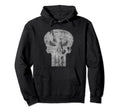 Marvel Punisher Distressed Gray Hoodie - Casual Everyday Wear for Adults - T-Shirt, Sweatshirt, Hoodie