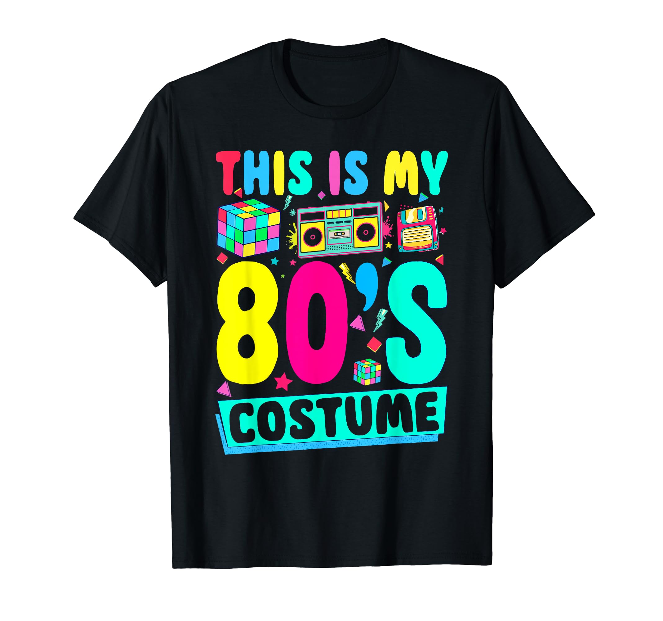 This Is My 80S Costume Outfit 80S 90S T-Shirt - Minimalist Print Men Women - T-Shirt, Sweatshirt, Hoodie