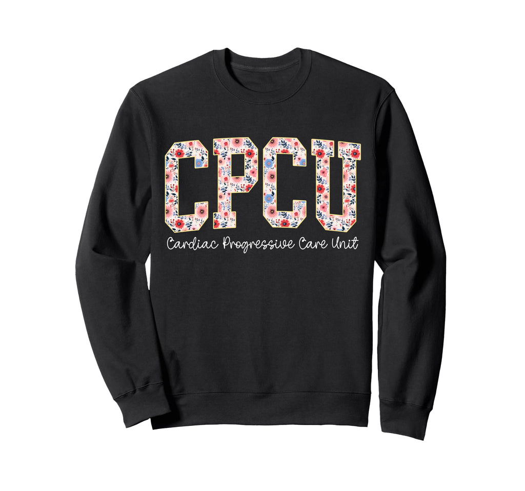 Boho Floral Cpcu Cardiac Sweatshirt - Casual Everyday Wear Unisex - T-Shirt, Sweatshirt, Hoodie