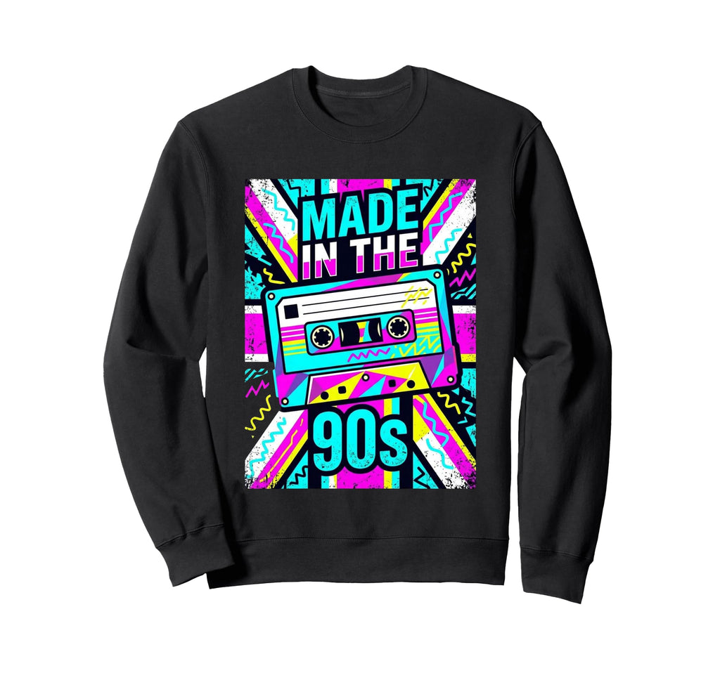 90S Cassette Tape Geometric Sweatshirt - Casual Everyday Wear Unisex - T-Shirt, Sweatshirt, Hoodie