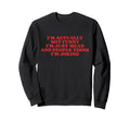 Im Actually Not Funny Im Just Mean Sweatshirt - Streetwear Style Men Women - T-Shirt, Sweatshirt, Hoodie