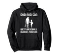 Dad And Son Best Baseball Buddies Baseball Hoodie - Graphic Print Unisex - T-Shirt, Sweatshirt, Hoodie