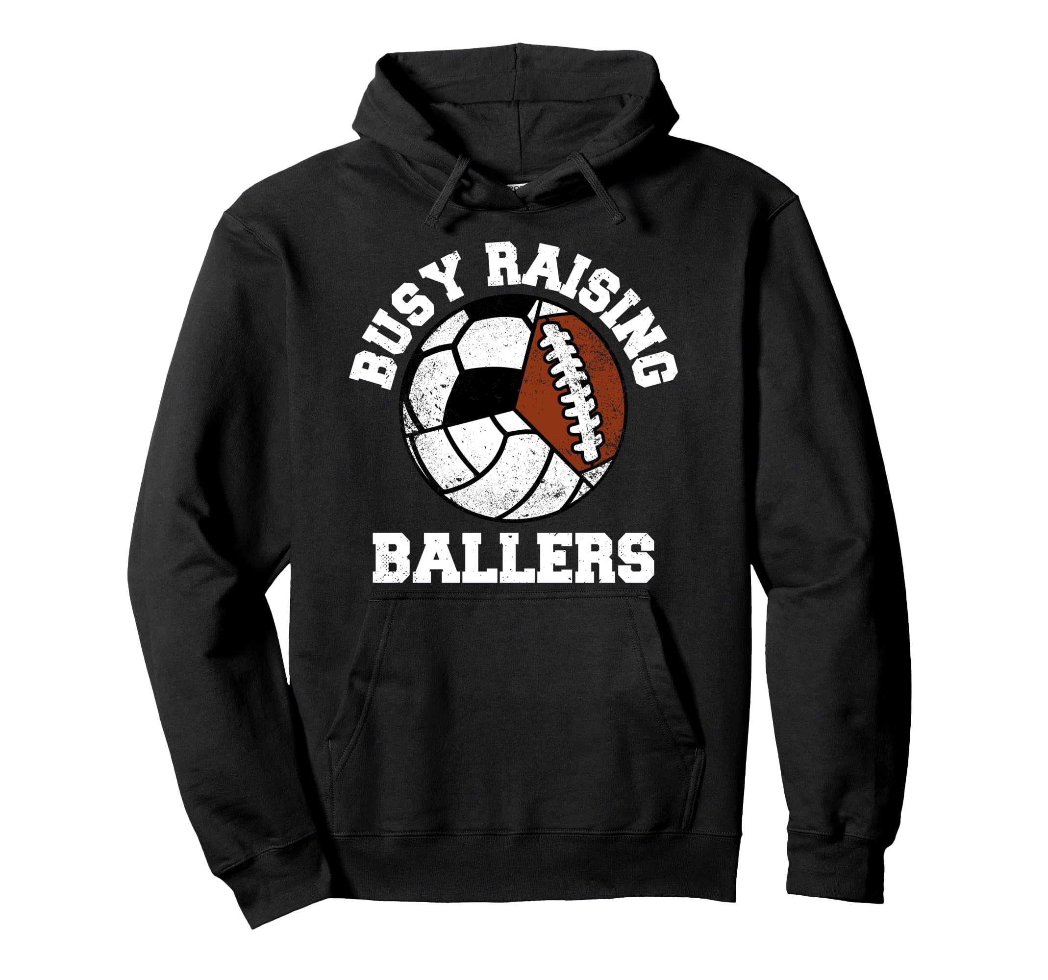 Busy Raising Ballers Funny Volleyball Hoodie - Minimalist Print Men Women - T-Shirt, Sweatshirt, Hoodie