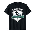 Go Outside And Ski Maine Distressed T-Shirt - Minimalist Print for Adults - T-Shirt, Sweatshirt, Hoodie
