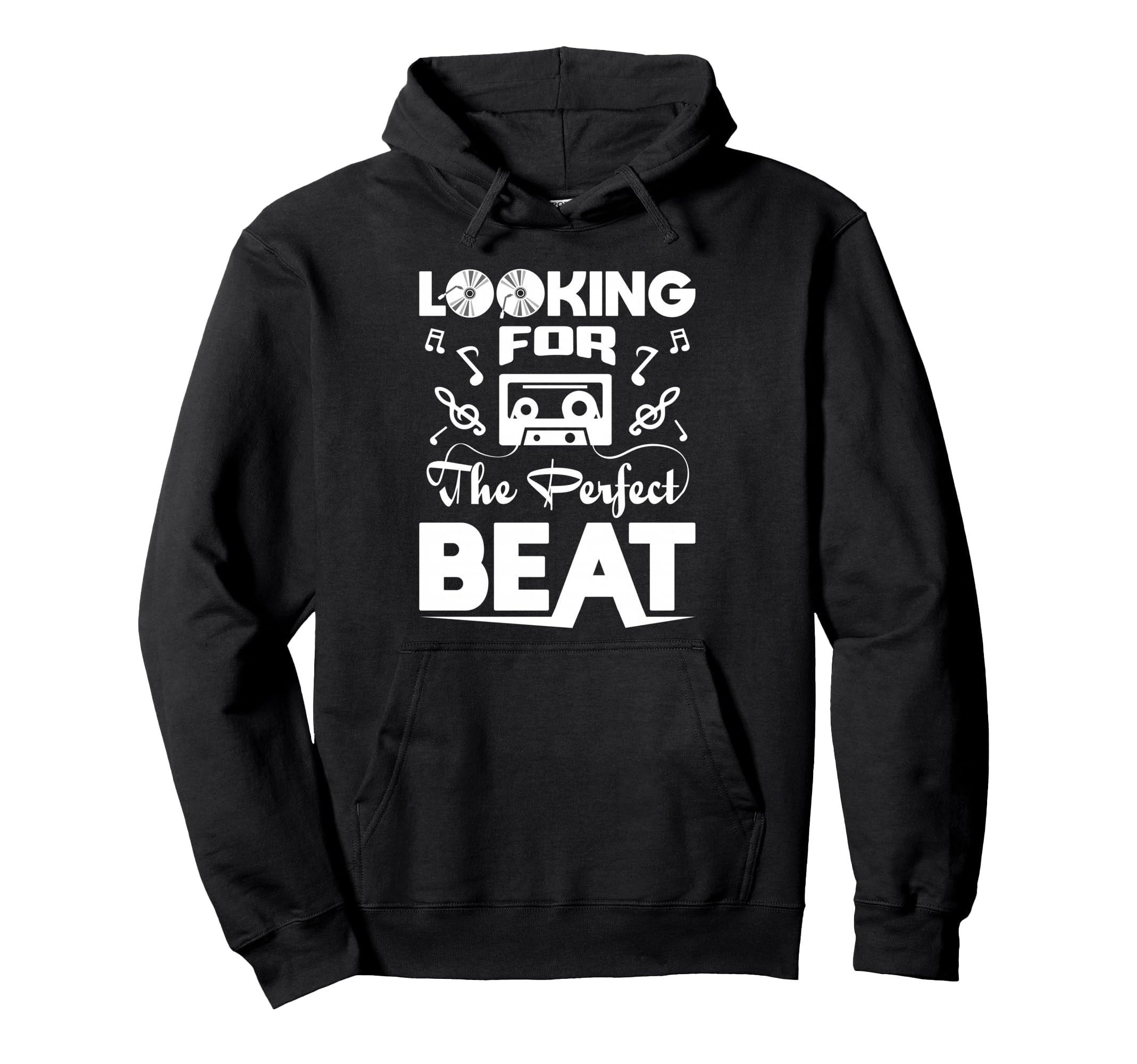 Looking Beat Tape Audio Cassette Hoodie - Fun Novelty Design Unisex - T-Shirt, Sweatshirt, Hoodie