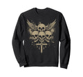 Skull Cross Y2K Grunge Aesthetic Sweatshirt - Streetwear Style for Adults - T-Shirt, Sweatshirt, Hoodie