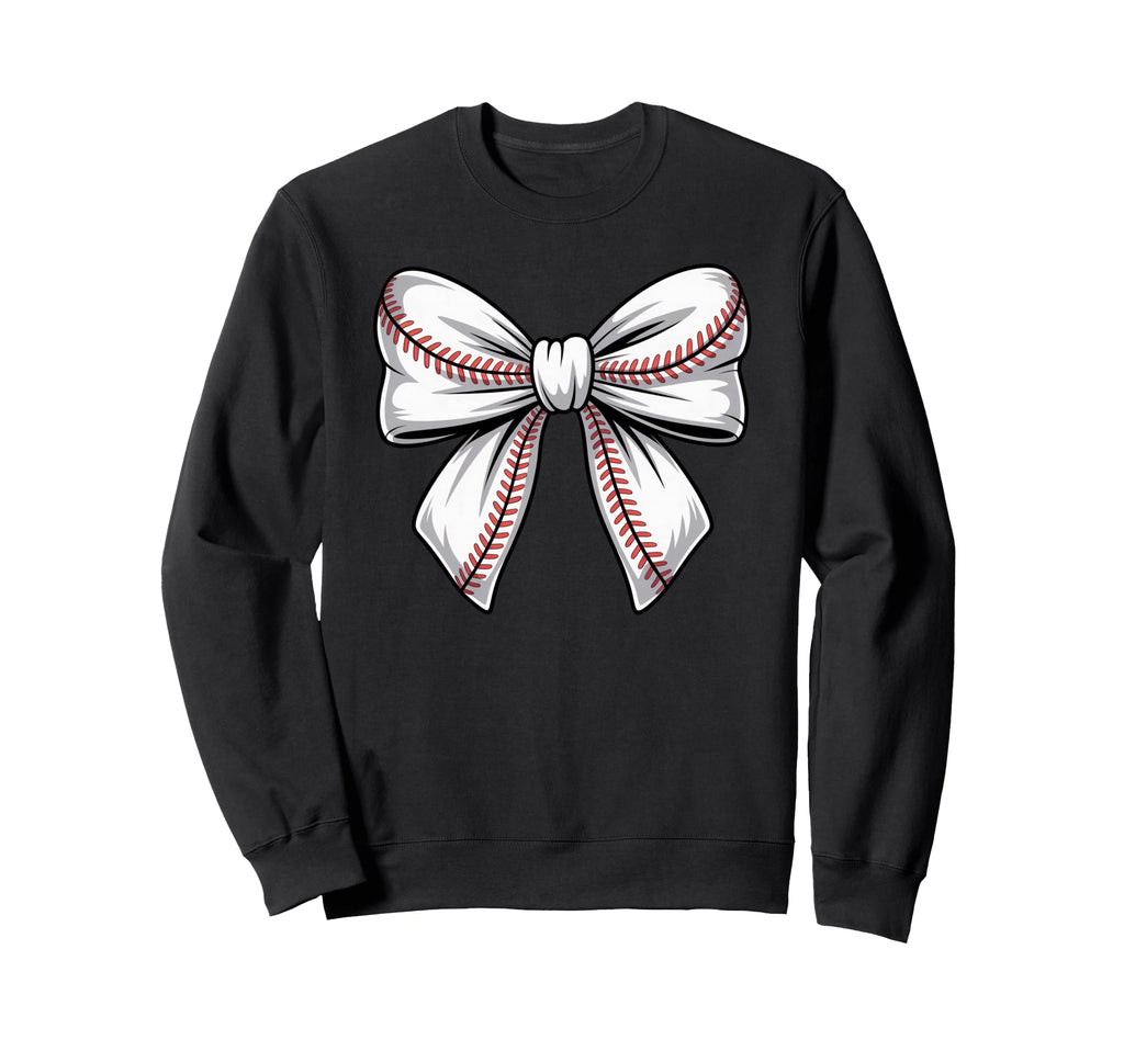 Coquette Bow Baseball Game Day Cheer Sweatshirt - Streetwear Style Unisex - T-Shirt, Sweatshirt, Hoodie