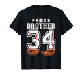 Proud Brother Baseball Player Number 34 T-Shirt - Custom Art Print Unisex - T-Shirt, Sweatshirt, Hoodie