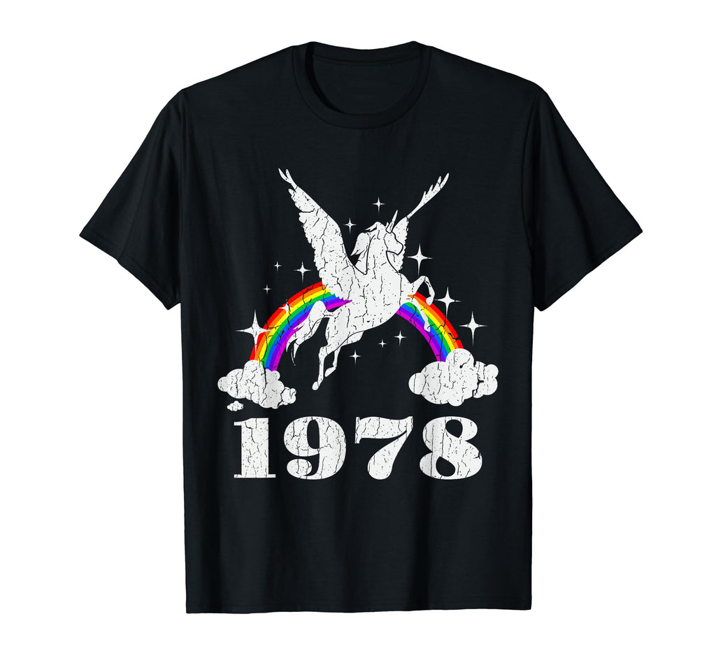 Unicorn 1978 Distressed 40Th Birthday Gift T-Shirt - Unique Graphic Unisex - T-Shirt, Sweatshirt, Hoodie