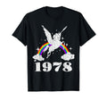 Unicorn 1978 Distressed 40Th Birthday Gift T-Shirt - Unique Graphic Unisex - T-Shirt, Sweatshirt, Hoodie