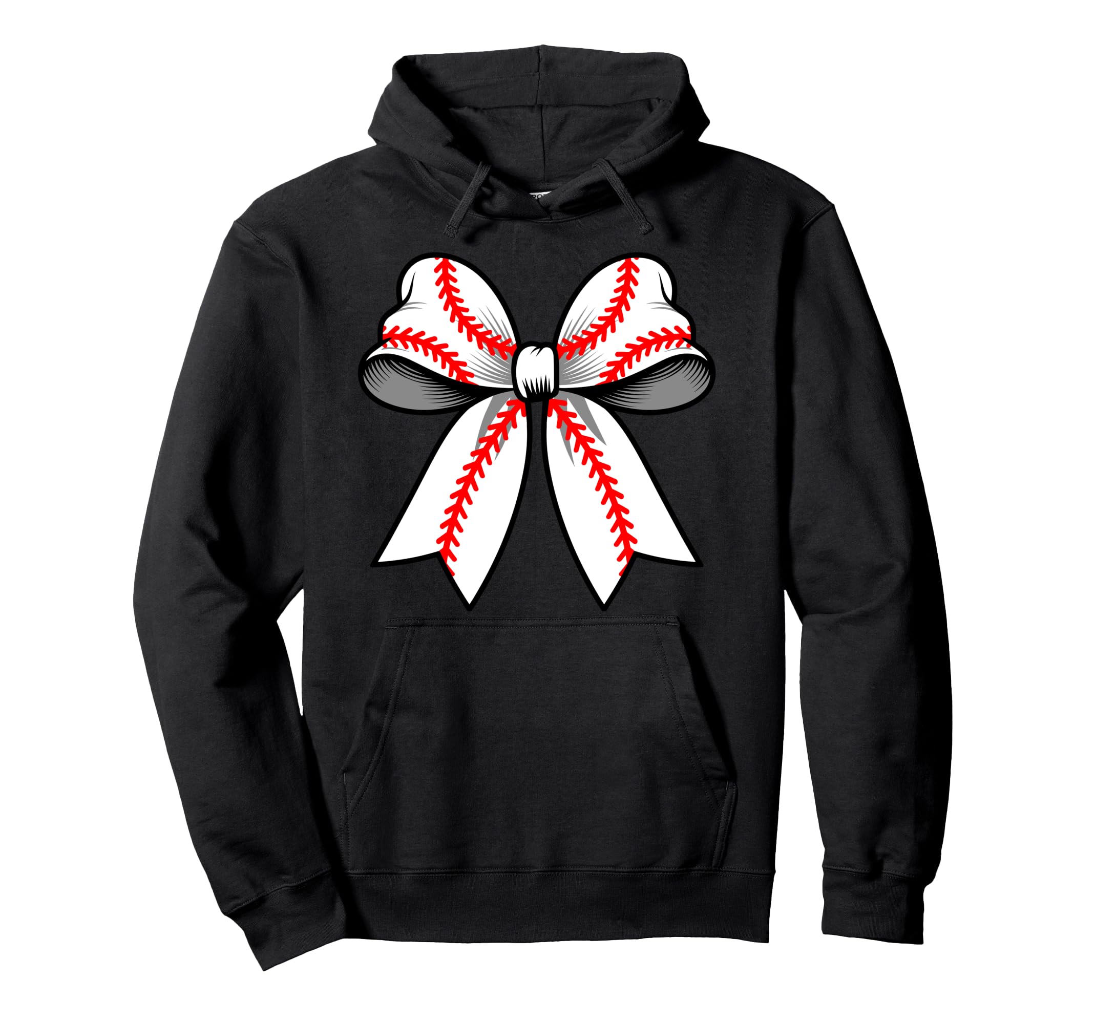 Baseball Coquette Bow Funny Baseball Hoodie - Streetwear Style Men Women - T-Shirt, Sweatshirt, Hoodie
