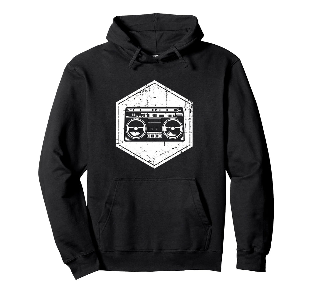 Boombox Rap Music 90S Hip Hop Party Hoodie - Fun Novelty Design Men Women - T-Shirt, Sweatshirt, Hoodie