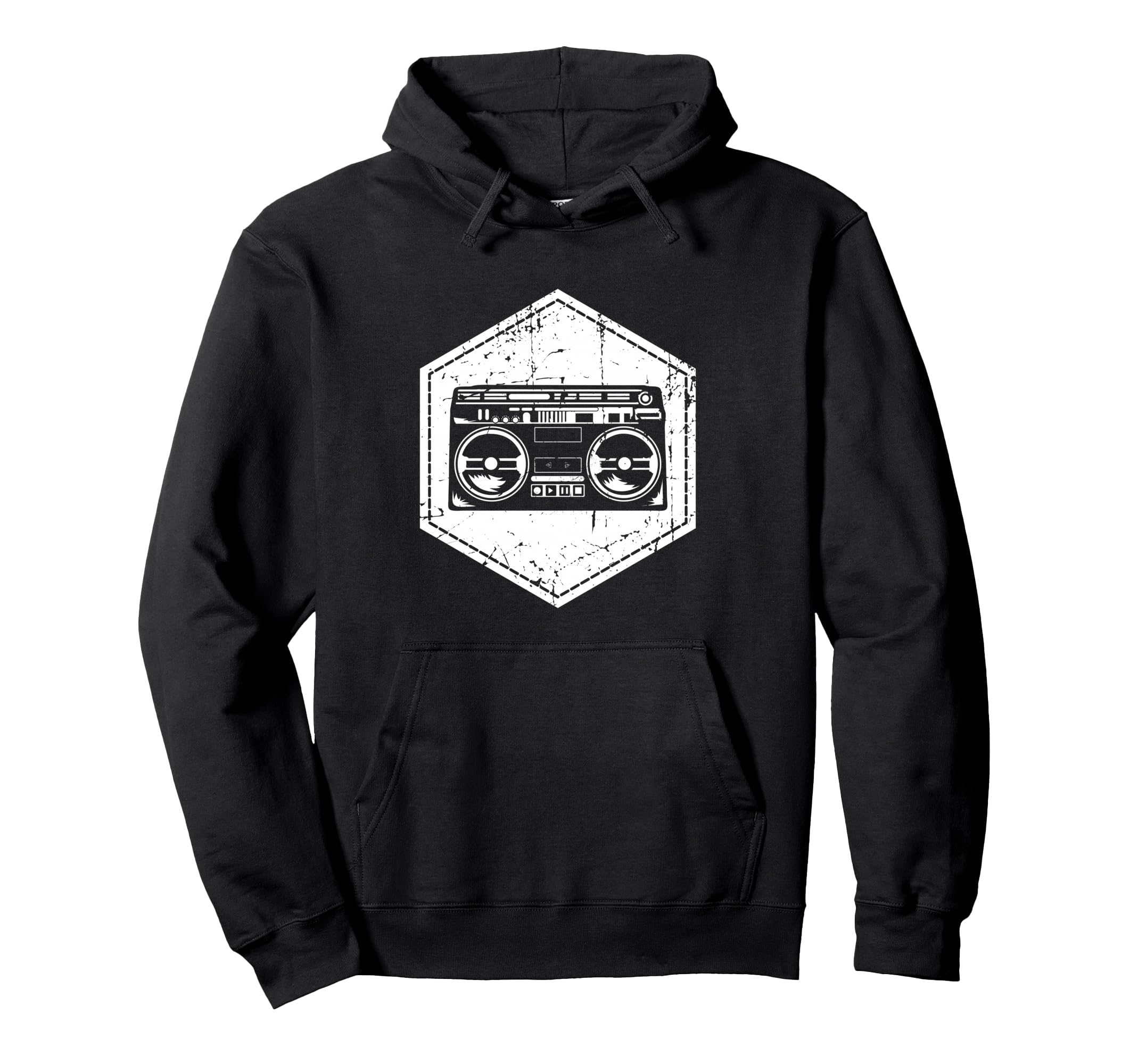 Boombox Rap Music 90S Hip Hop Party Hoodie - Fun Novelty Design Men Women - T-Shirt, Sweatshirt, Hoodie