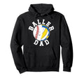 Baller Dad Proud Baseball Volleyball Hoodie - Custom Art Print for Adults - T-Shirt, Sweatshirt, Hoodie