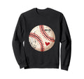 Baseball Mama Heart Sweatshirt - Custom Art Print Unisex - T-Shirt, Sweatshirt, Hoodie