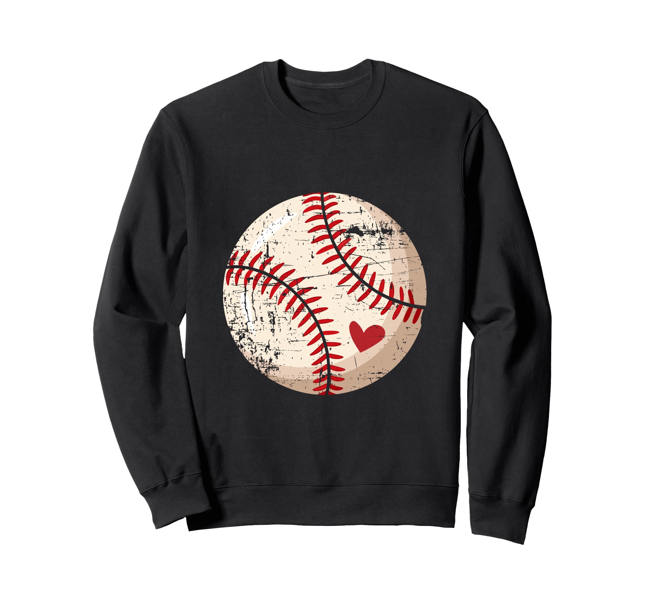 Baseball Mama Heart Sweatshirt - Custom Art Print Unisex - T-Shirt, Sweatshirt, Hoodie