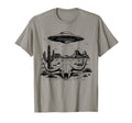 Cowboy Western Desert Alien Desert Ufo T-Shirt - Aesthetic Graphic Unisex - T-Shirt, Sweatshirt, Hoodie